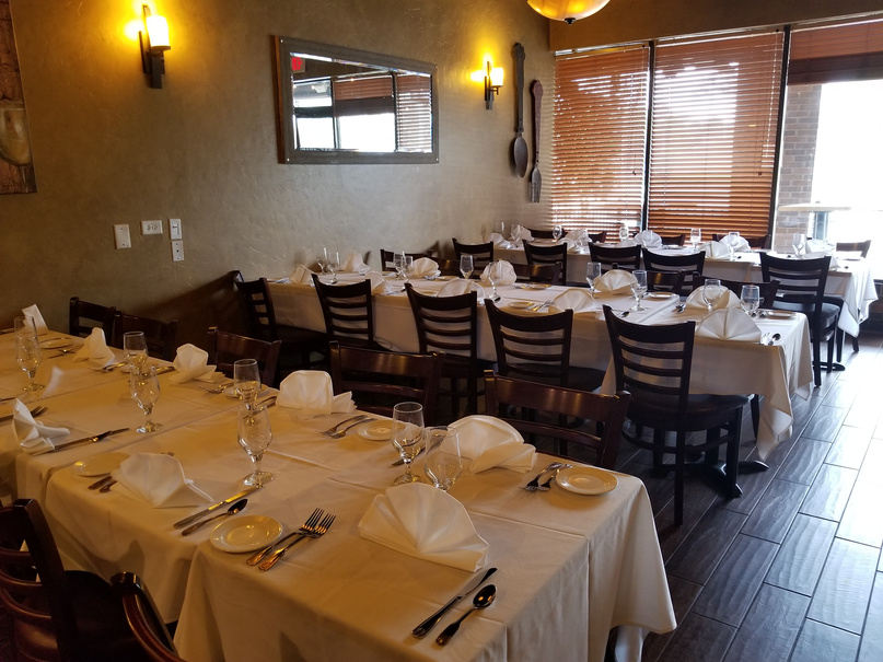 Angeli's Private Room set up for a banquet